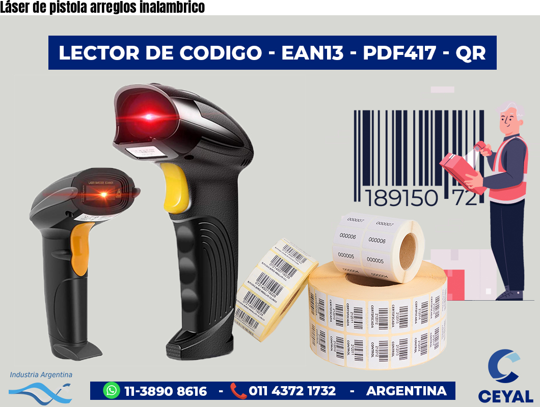 Láser de pistola arreglos inalambrico
