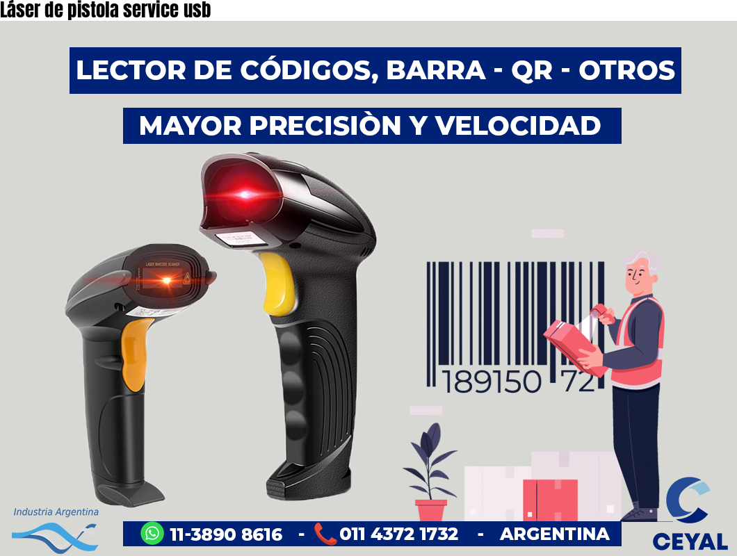 Láser de pistola service usb