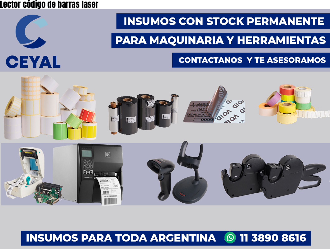 Lector código de barras laser