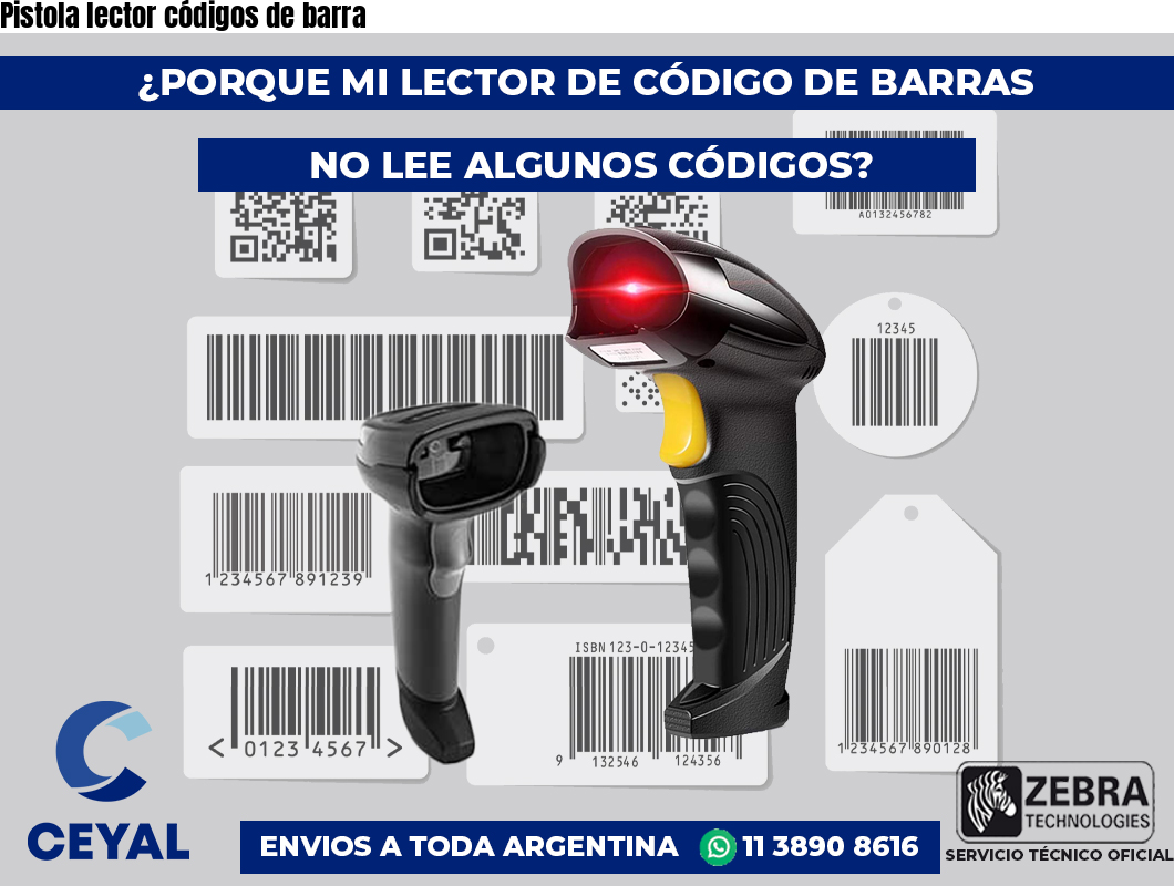 Pistola lector códigos de barra