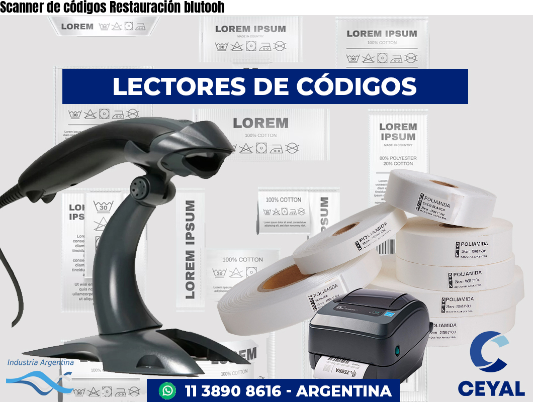 Scanner de códigos Restauración blutooh