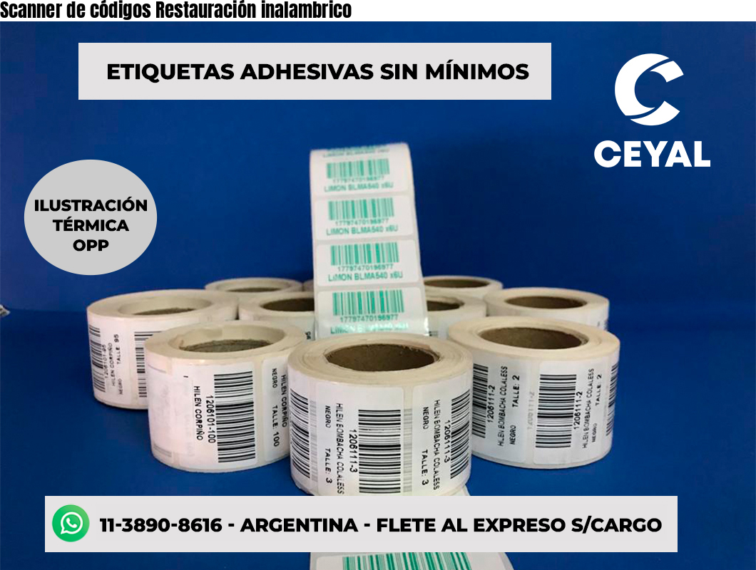 Scanner de códigos Restauración inalambrico
