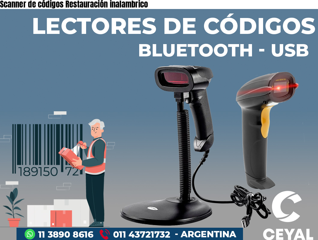 Scanner de códigos Restauración inalambrico