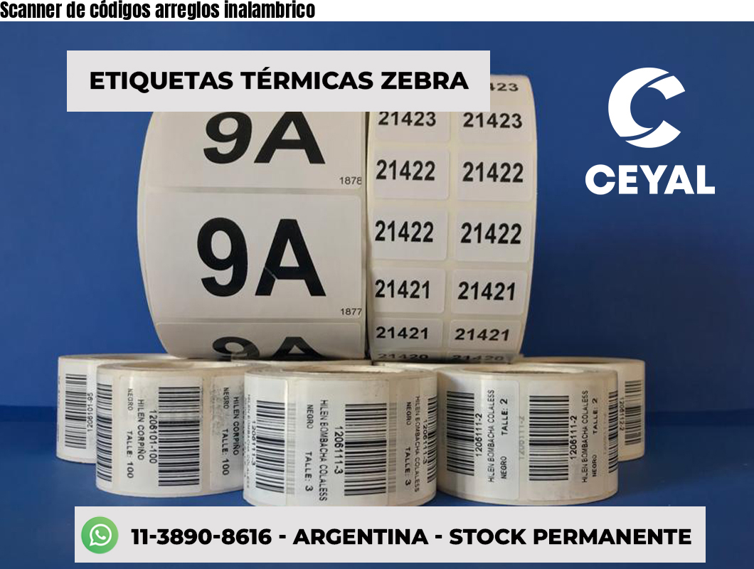 Scanner de códigos arreglos inalambrico