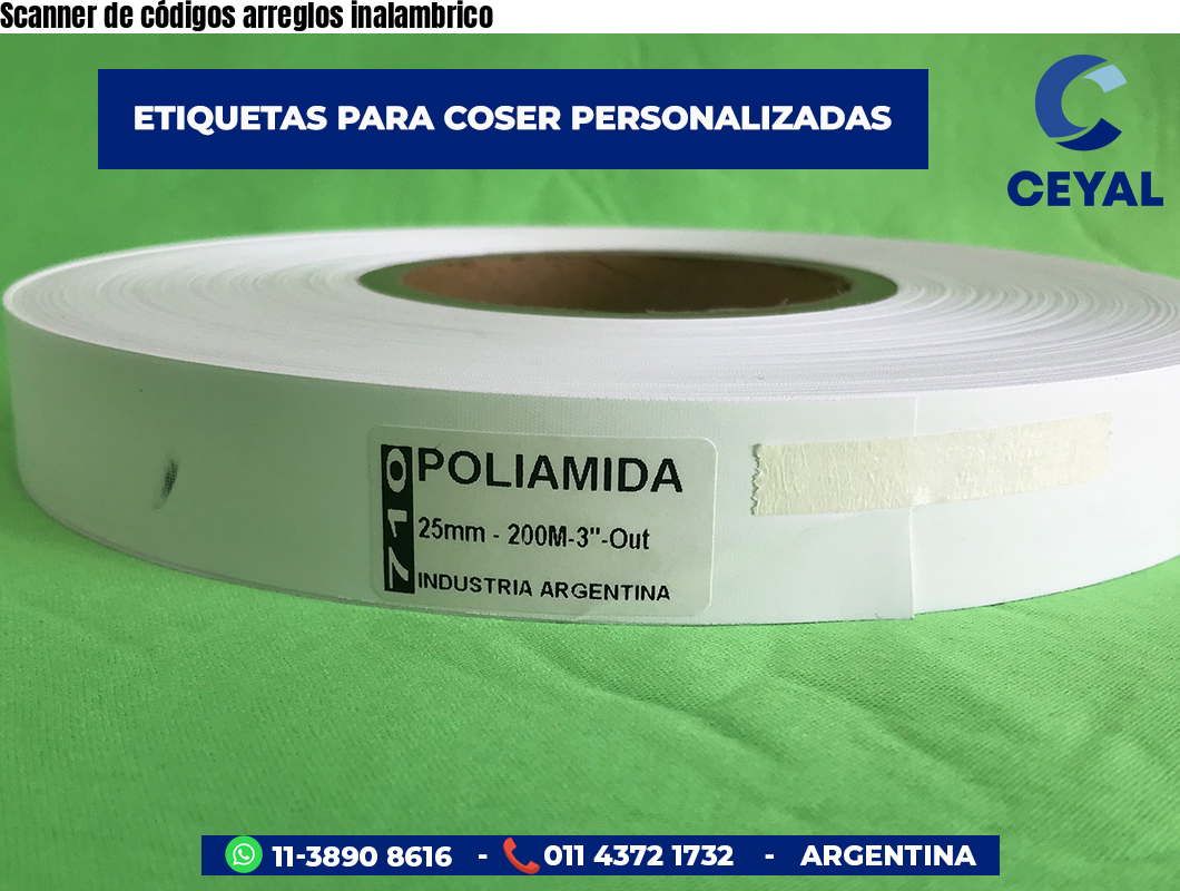 Scanner de códigos arreglos inalambrico