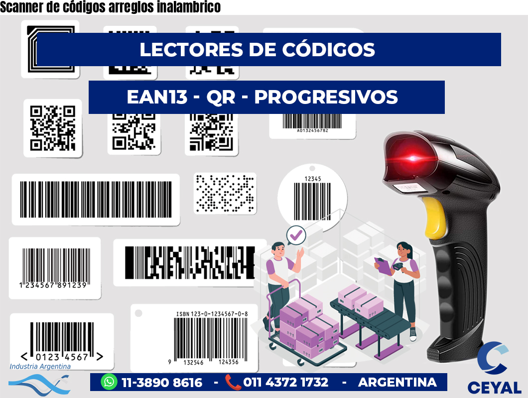 Scanner de códigos arreglos inalambrico
