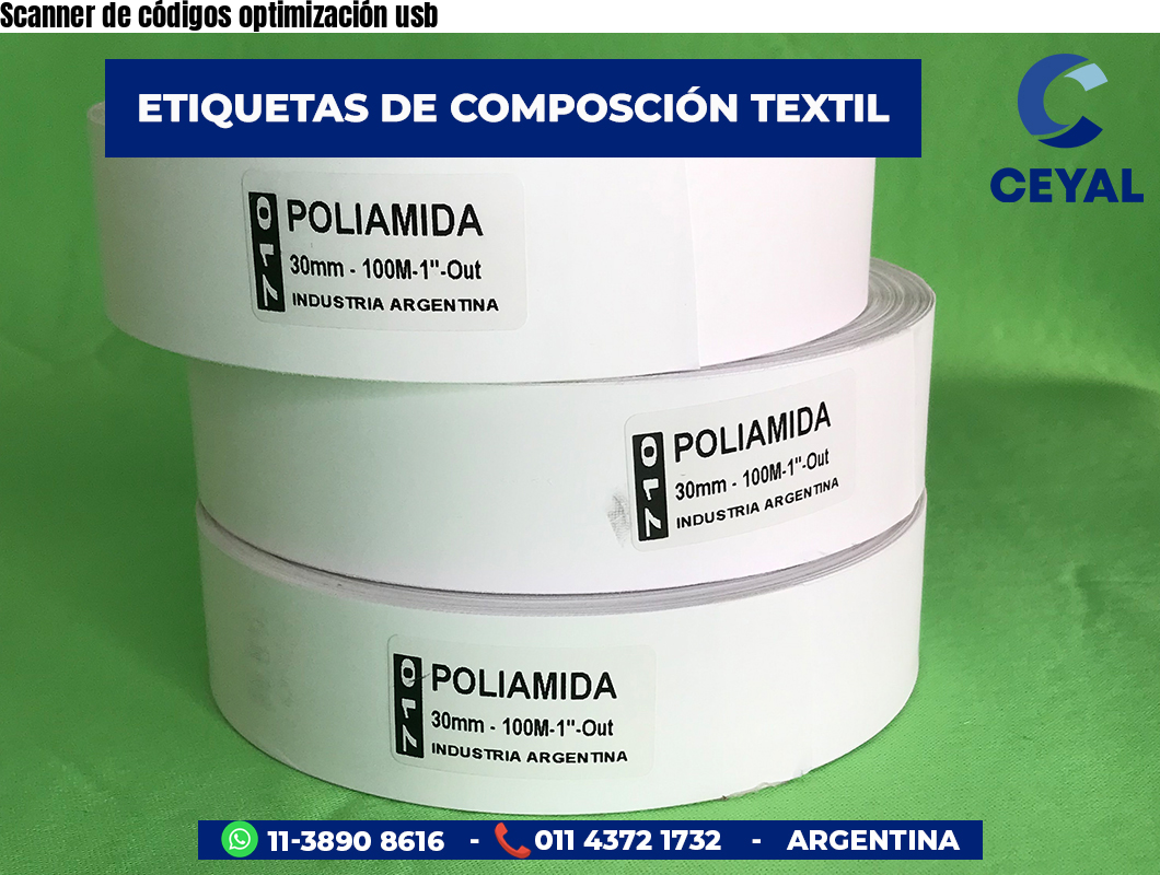 Scanner de códigos optimización usb