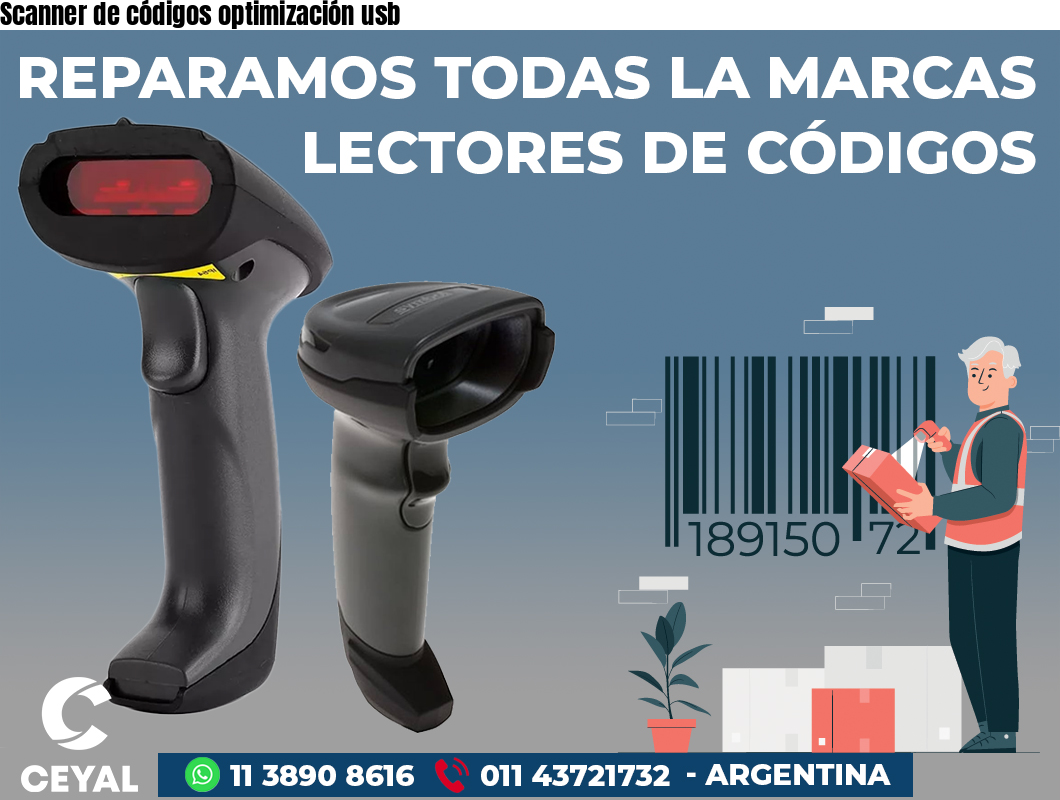 Scanner de códigos optimización usb
