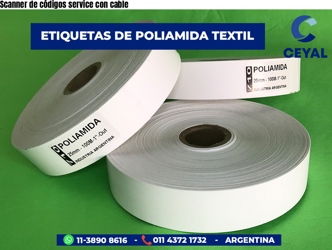 Scanner de códigos service con cable
