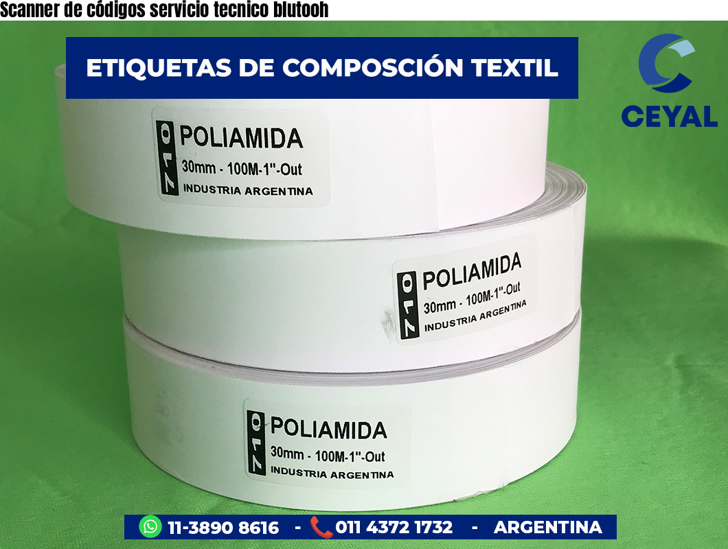 Scanner de códigos servicio tecnico blutooh