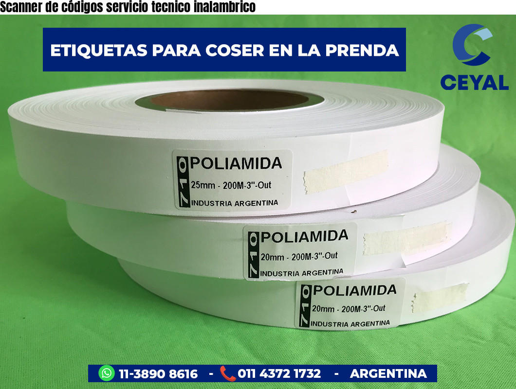 Scanner de códigos servicio tecnico inalambrico