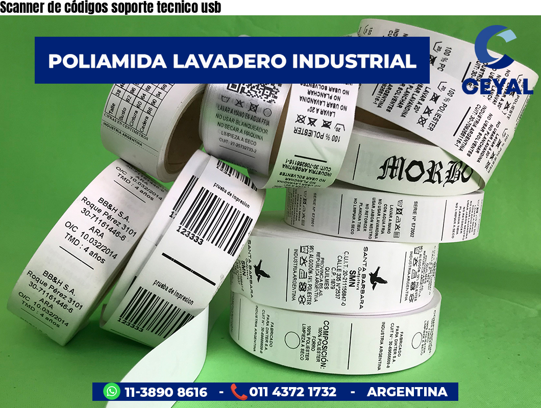 Scanner de códigos soporte tecnico usb