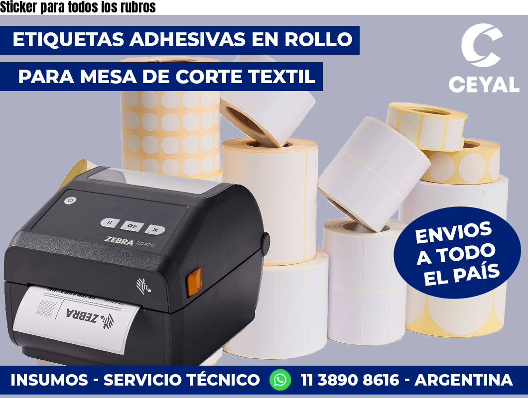 Sticker para todos los rubros