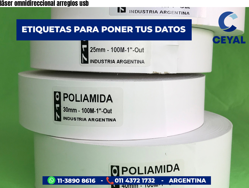 láser omnidireccional arreglos usb