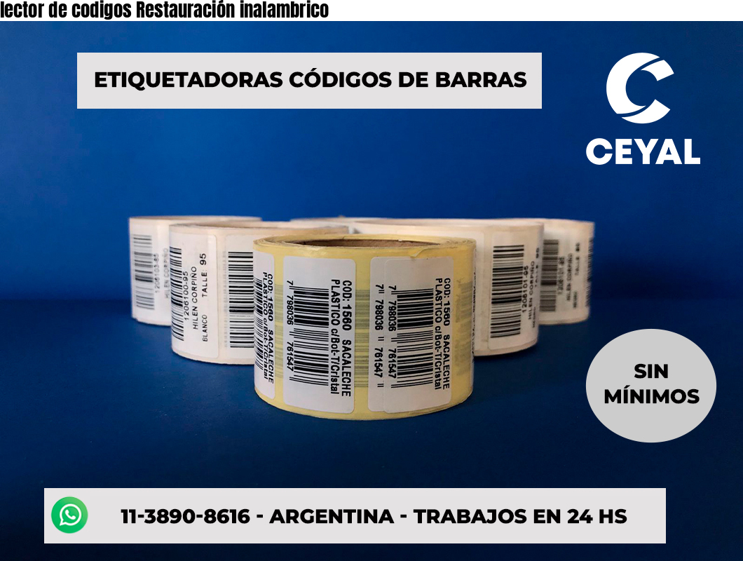 lector de codigos Restauración inalambrico