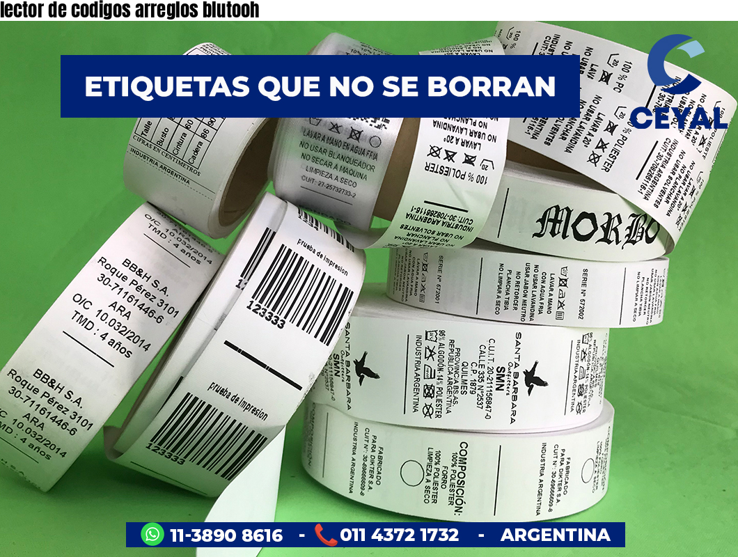 lector de codigos arreglos blutooh
