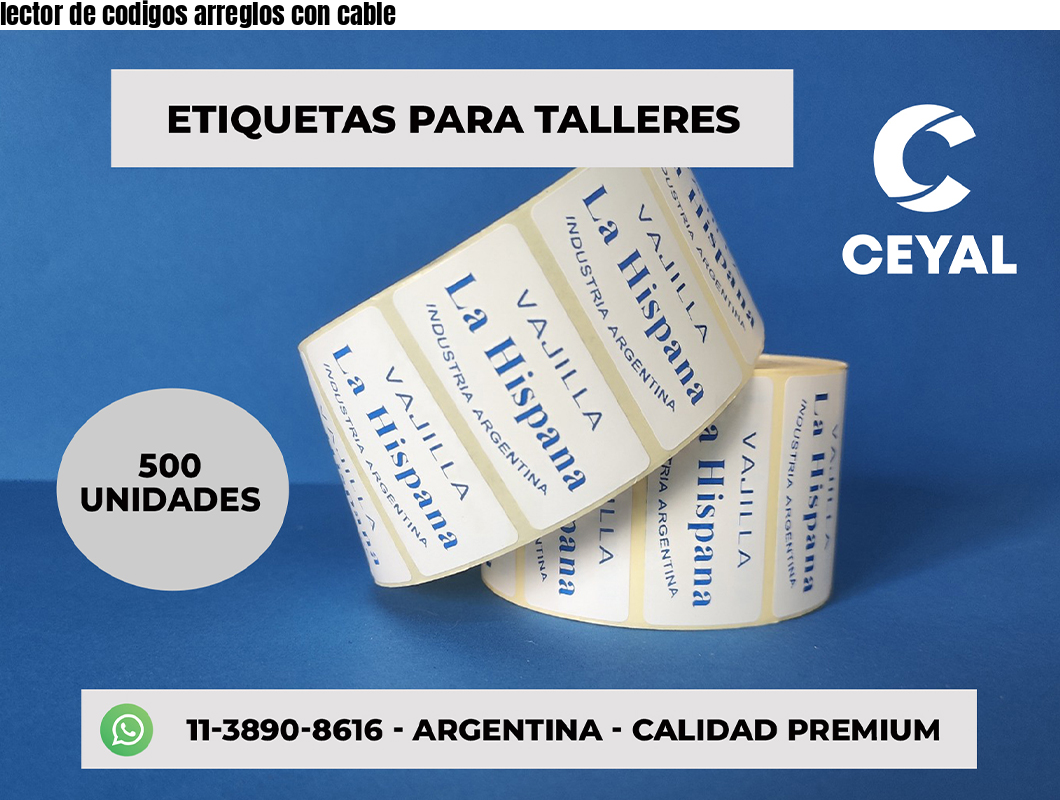 lector de codigos arreglos con cable