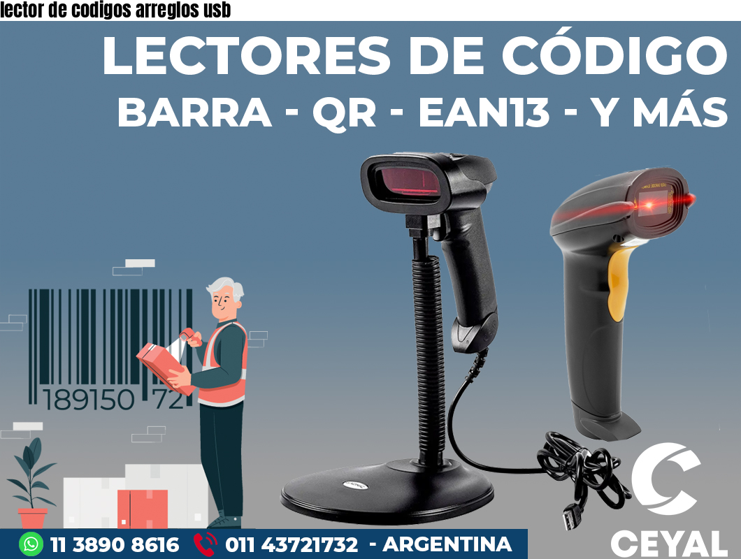 lector de codigos arreglos usb
