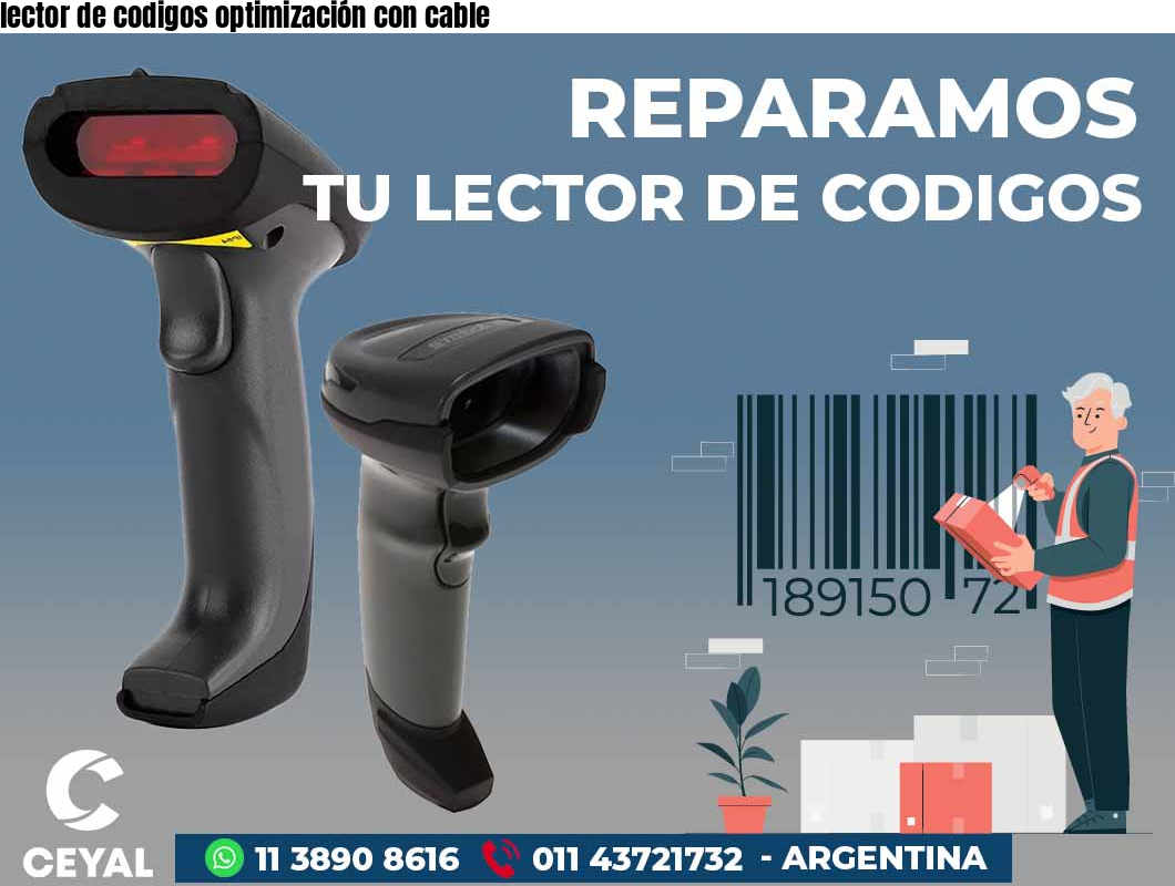 lector de codigos optimización con cable