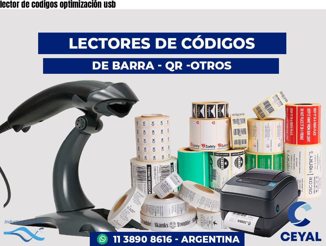 lector de codigos optimización usb