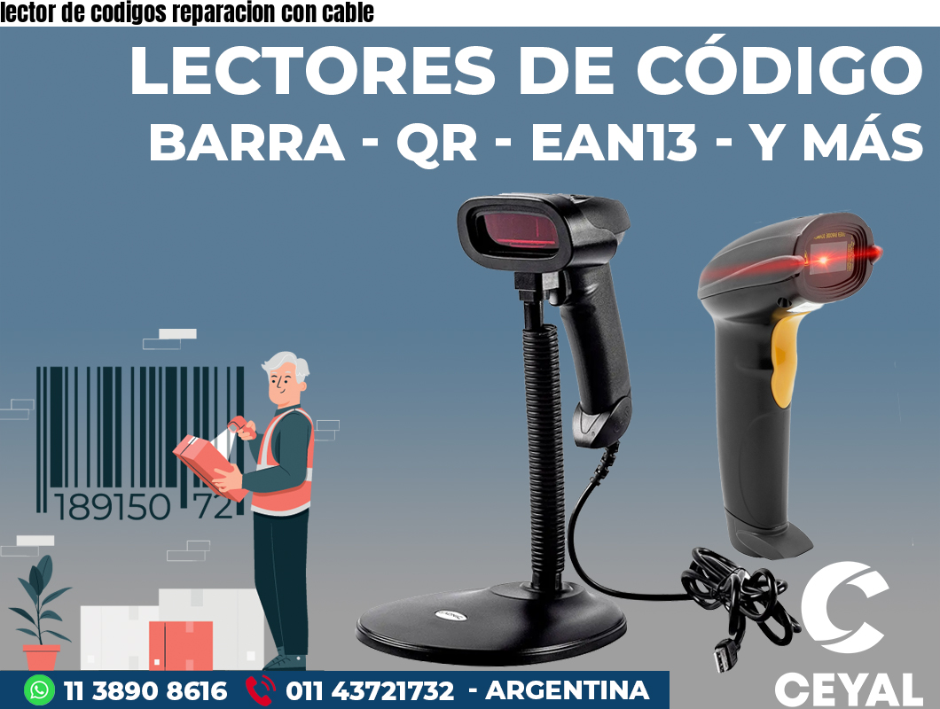 lector de codigos reparacion con cable