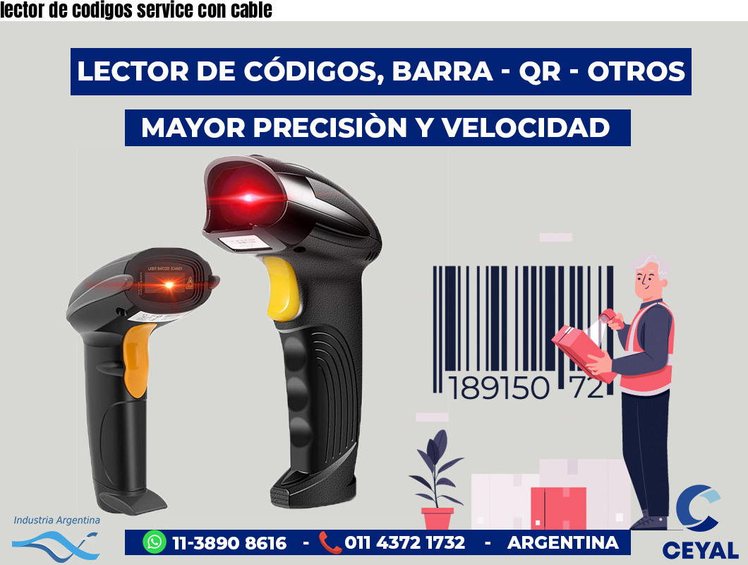 lector de codigos service con cable