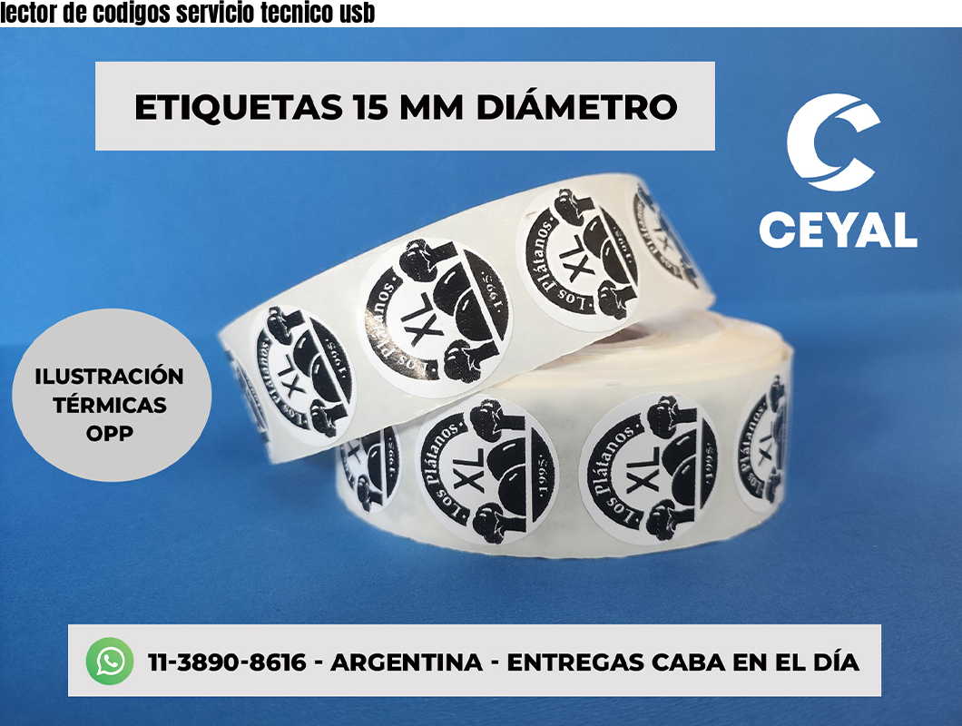 lector de codigos servicio tecnico usb