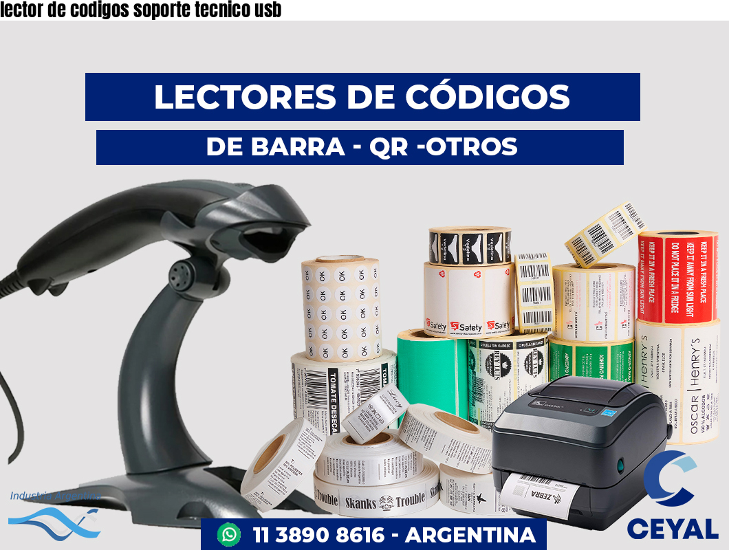 lector de codigos soporte tecnico usb