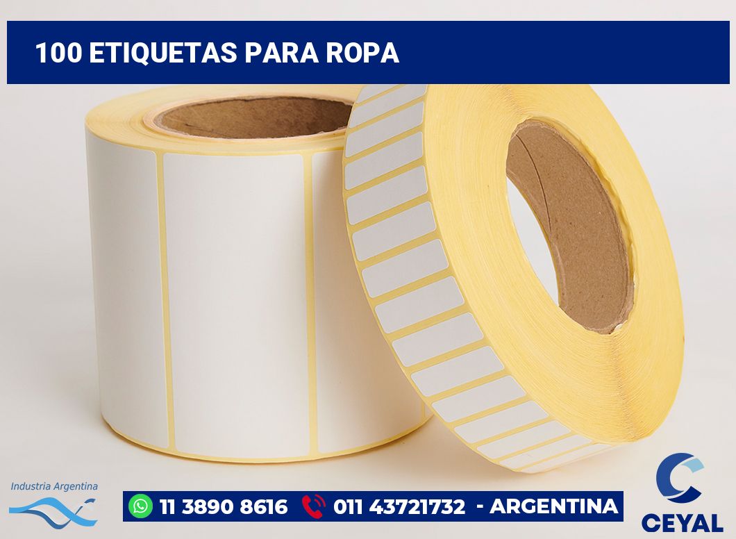 100 Etiquetas para ropa
