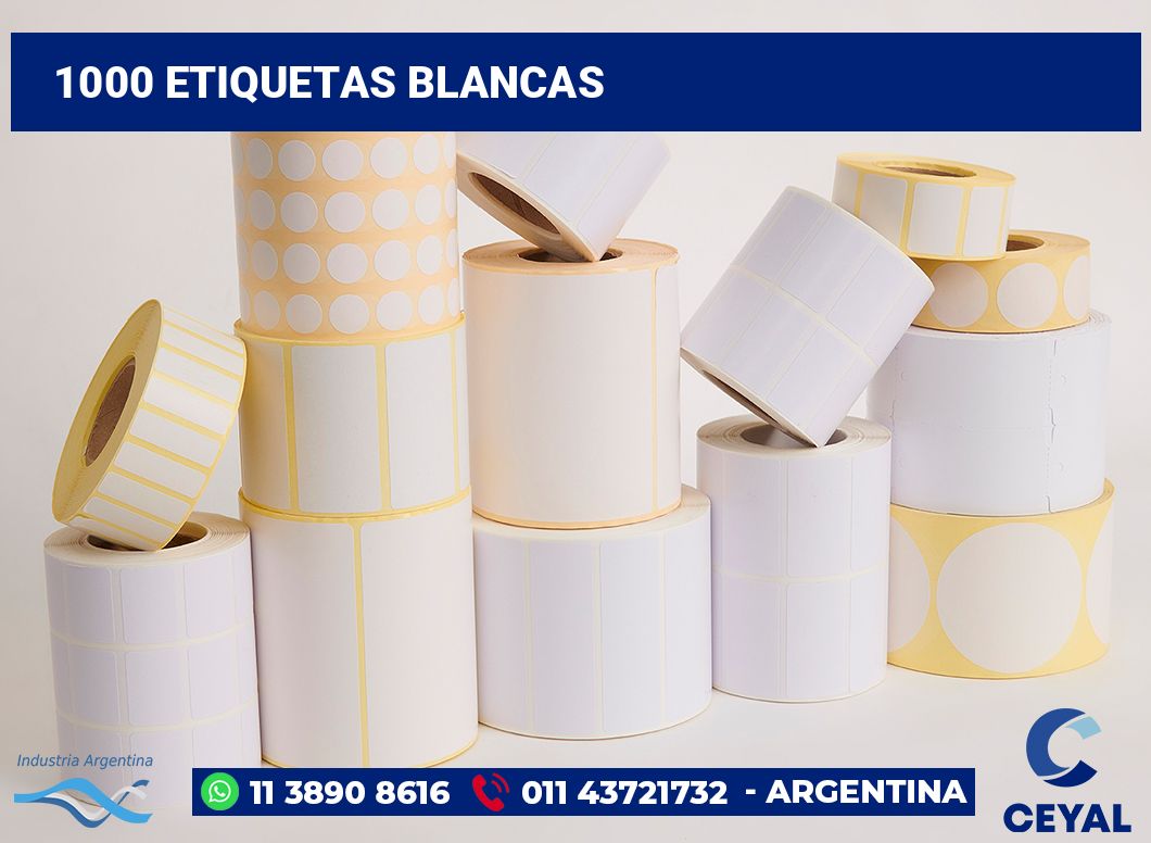 1000 Etiquetas blancas