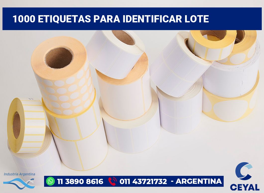 1000 Etiquetas para identificar lote