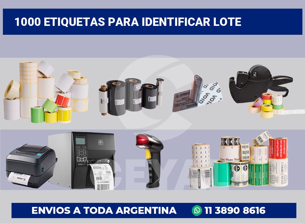 1000 Etiquetas para identificar lote