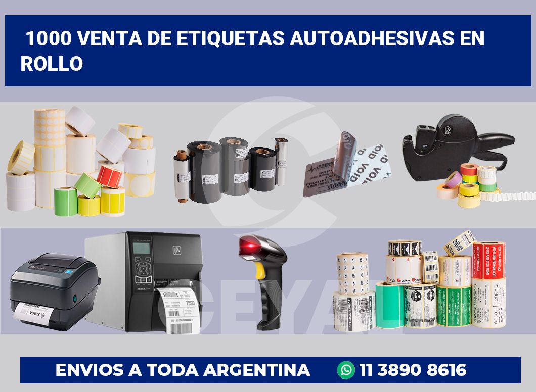 1000 Venta de etiquetas autoadhesivas en rollo