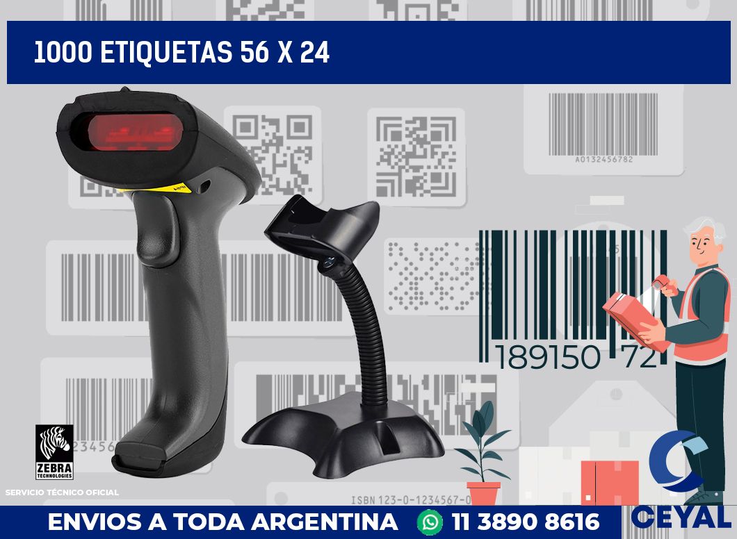 1000 etiquetas 56 x 24