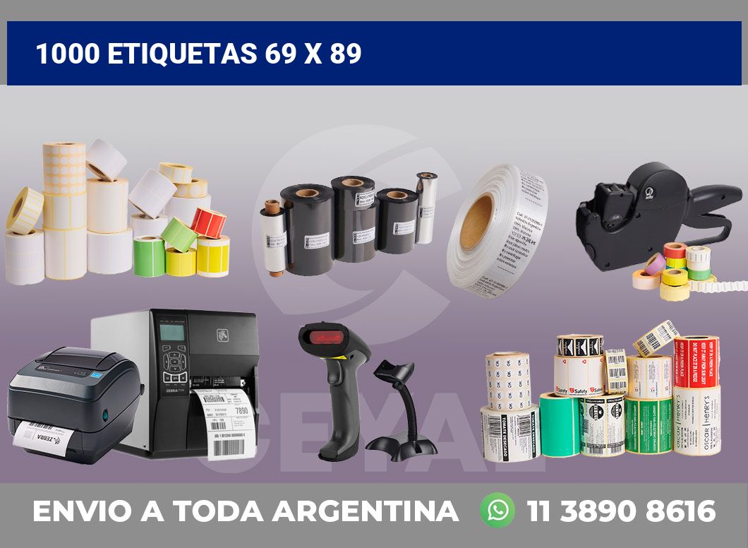 1000 etiquetas 69 x 89