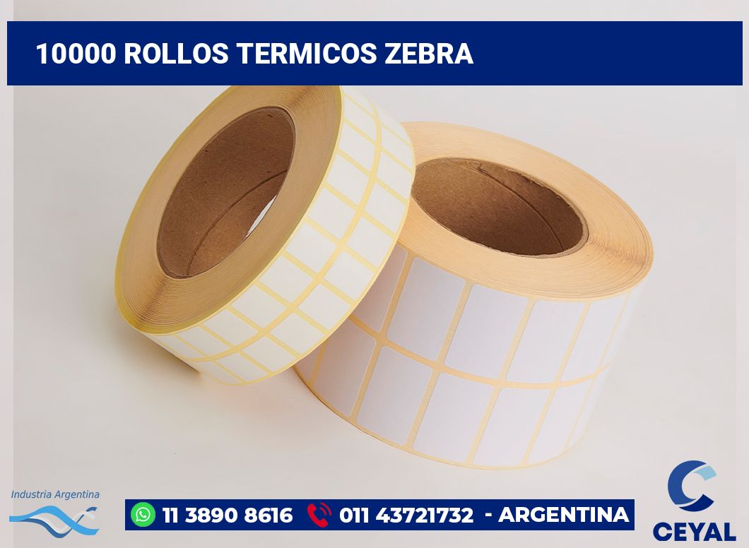 10000 Rollos termicos zebra