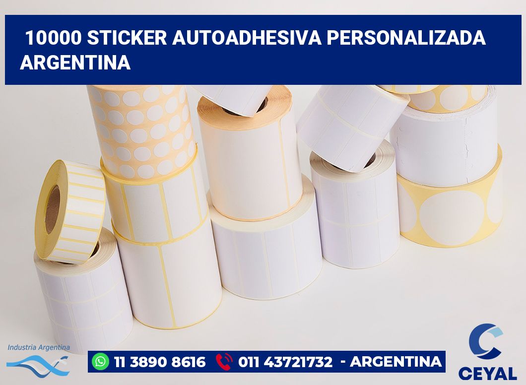 10000 Sticker autoadhesiva personalizada argentina