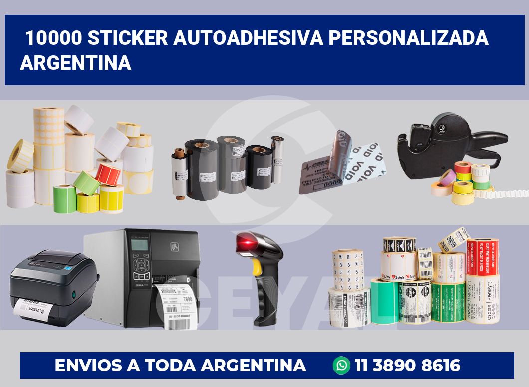 10000 Sticker autoadhesiva personalizada argentina