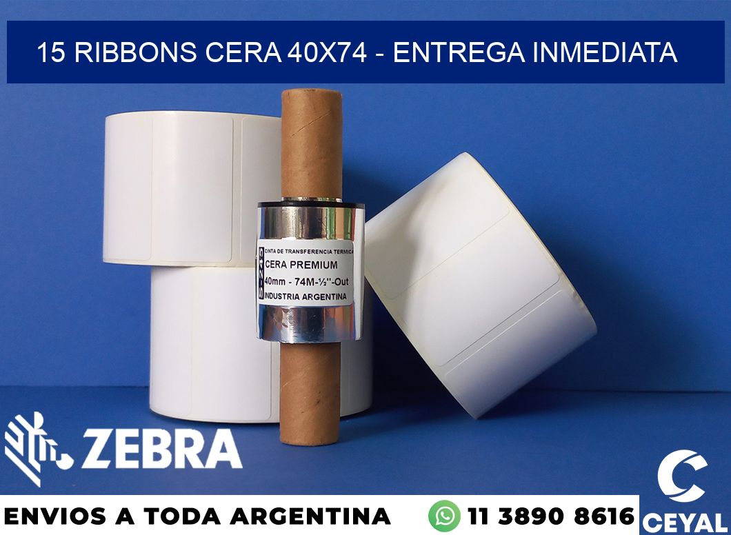 15 Ribbons cera 40x74 - Entrega inmediata