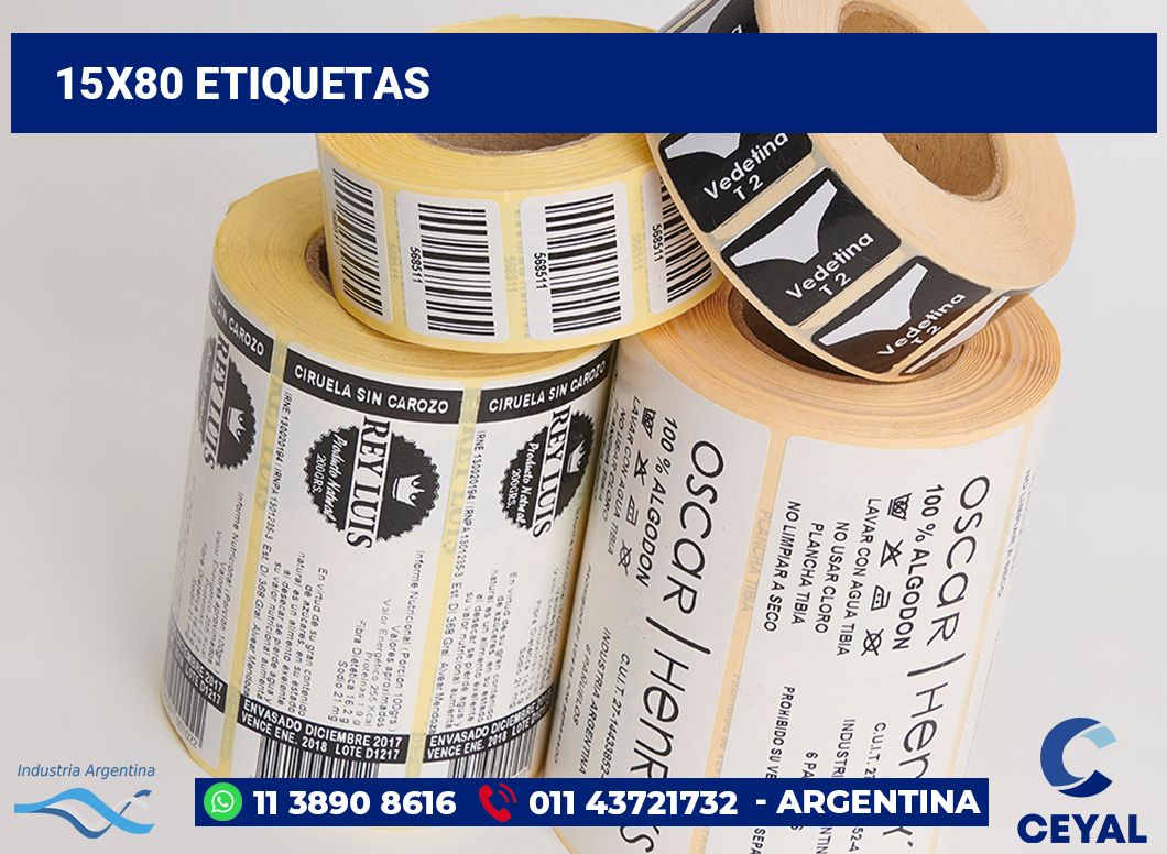 15x80 Etiquetas