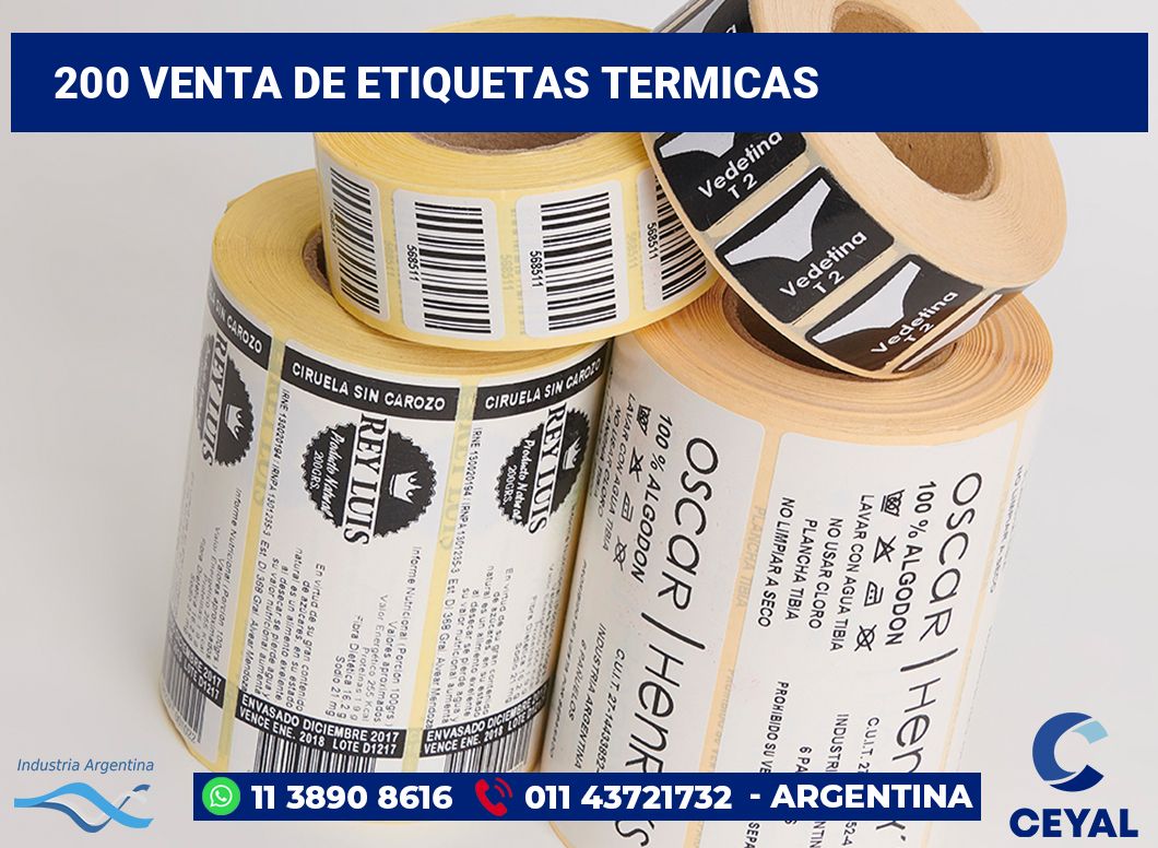 200 Venta de etiquetas termicas