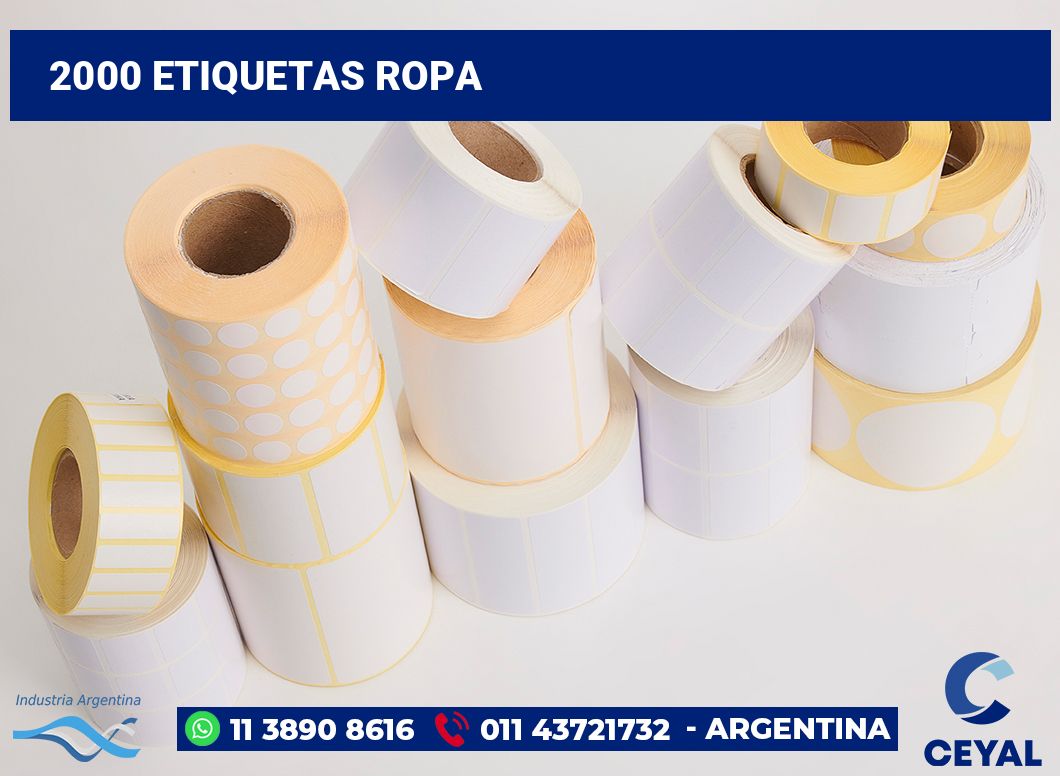 2000 Etiquetas ropa