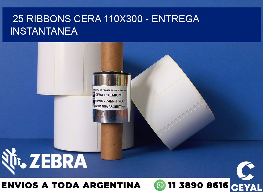 25 Ribbons cera 110x300 - entrega instantanea