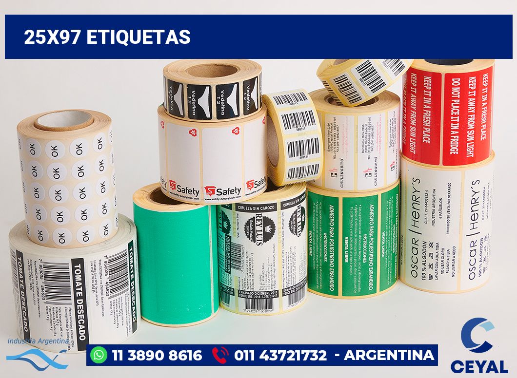 25x97 Etiquetas