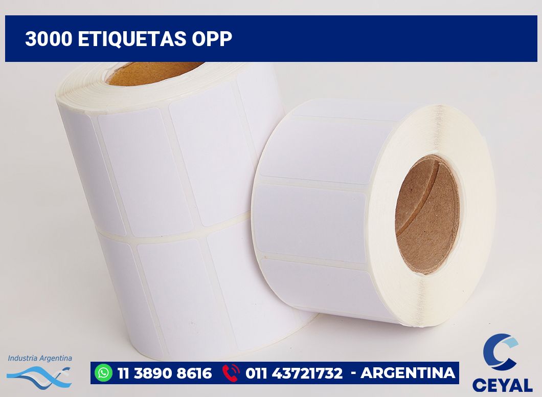 3000 Etiquetas opp