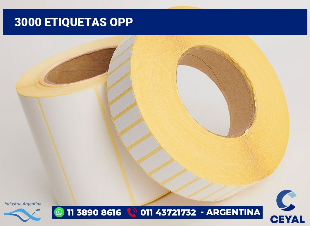 3000 Etiquetas opp