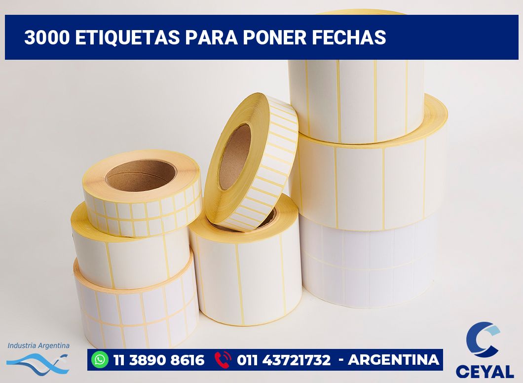 3000 Etiquetas para poner fechas