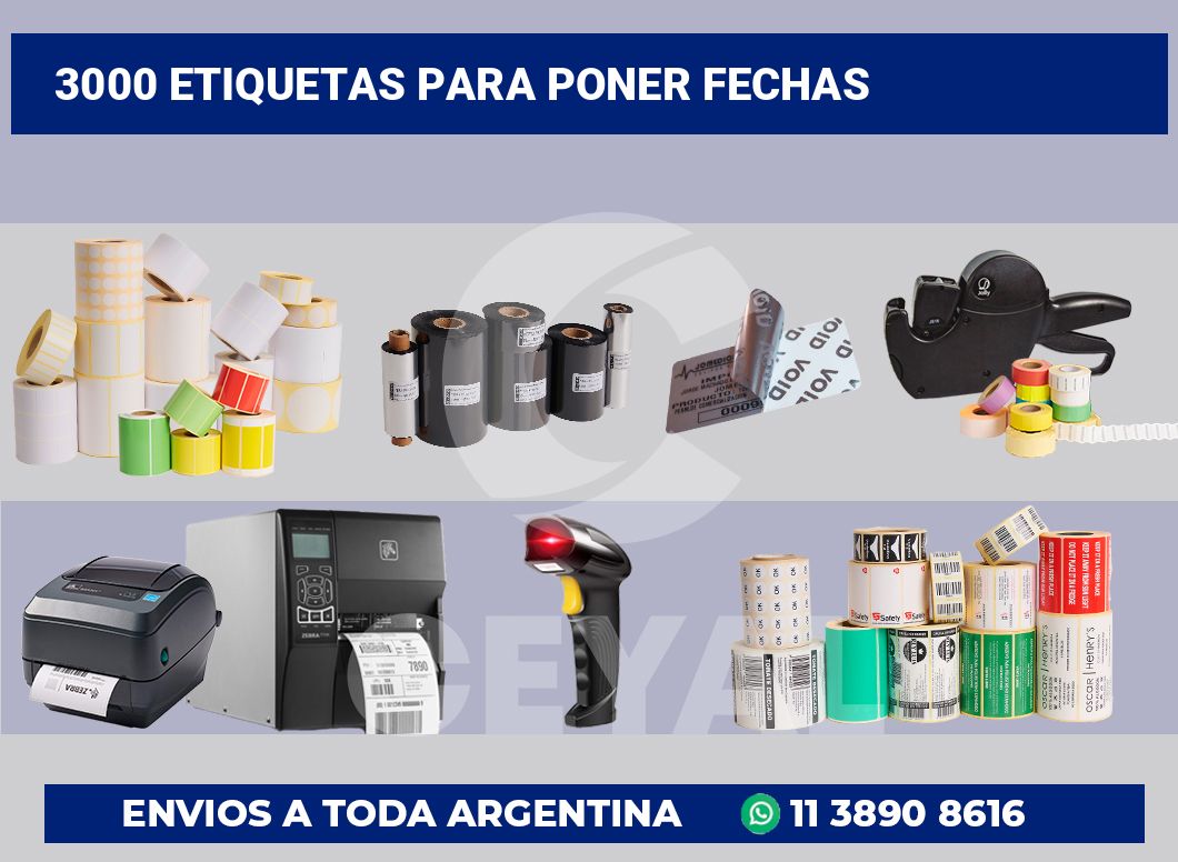 3000 Etiquetas para poner fechas