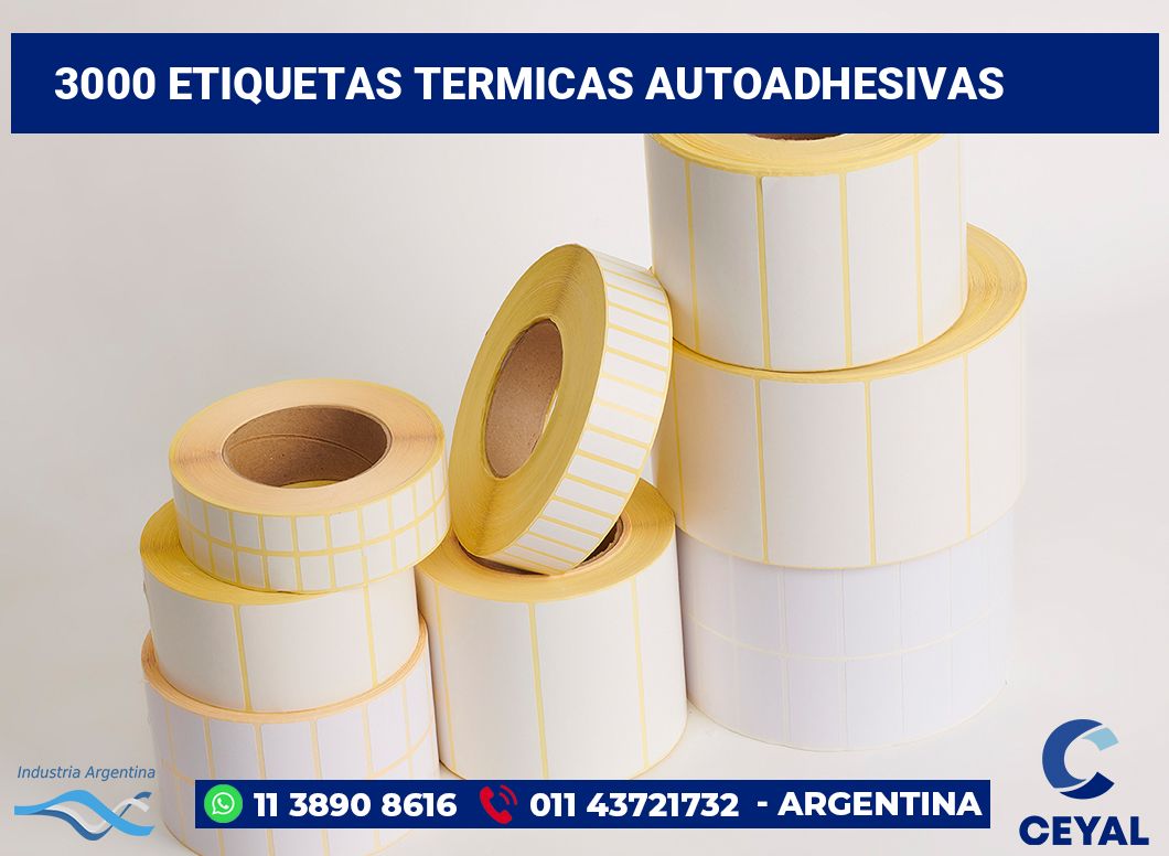 3000 Etiquetas termicas autoadhesivas