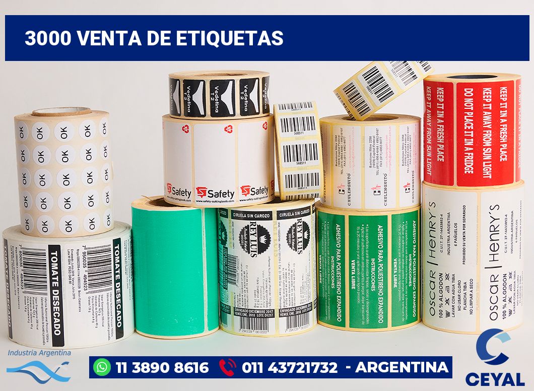 3000 Venta de etiquetas